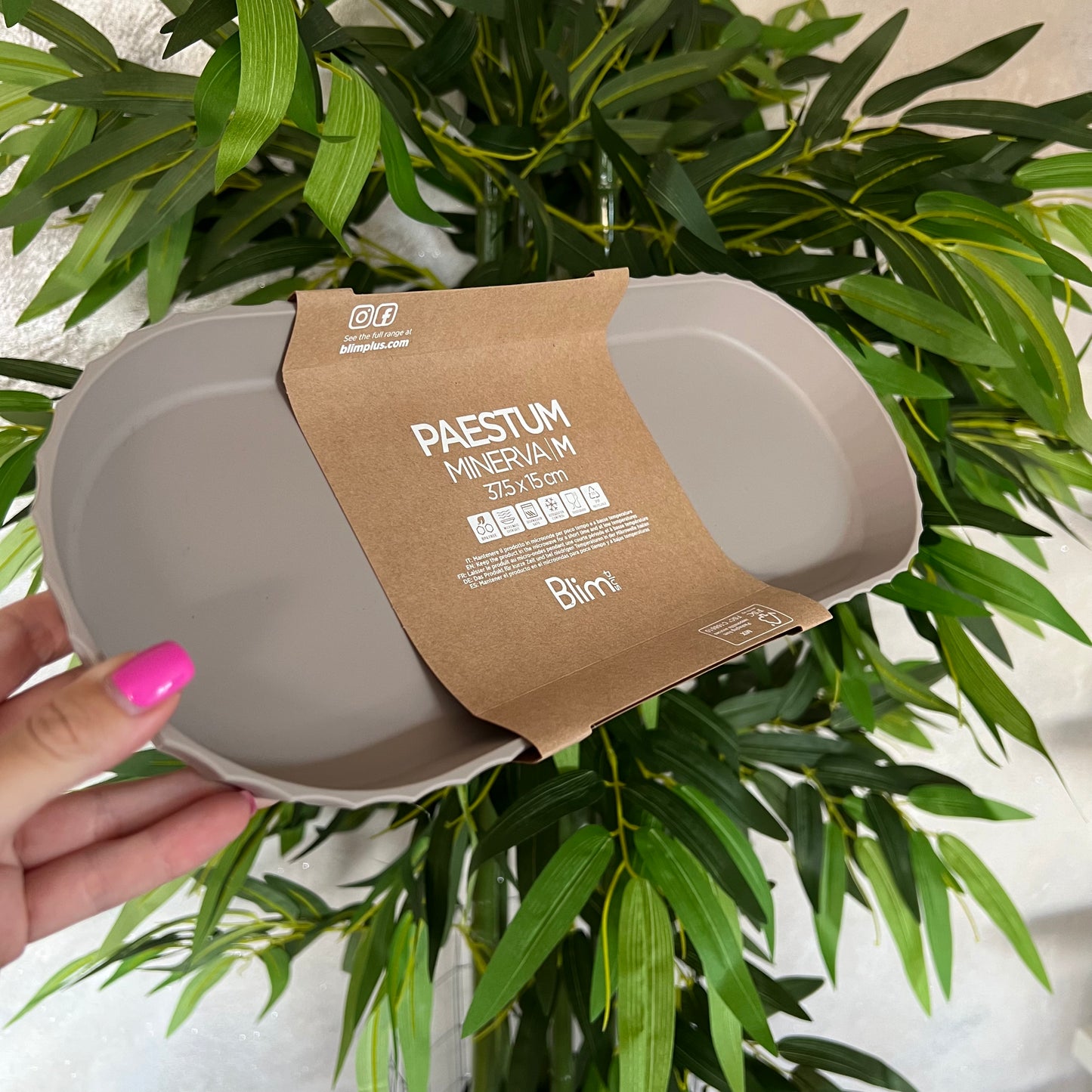 Vassoio Minerva M Moka Grey