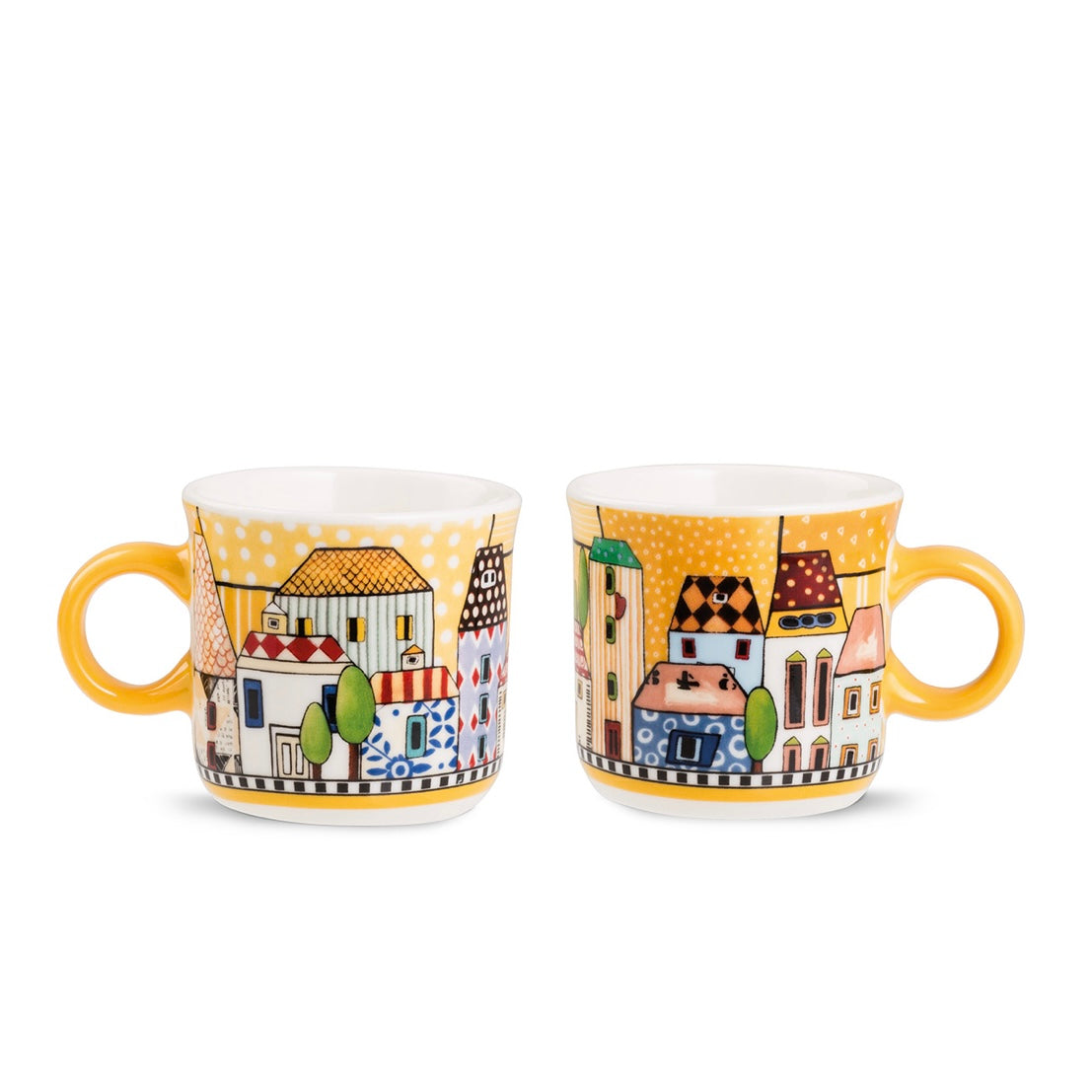 Set 2 Mini Mug Paese Mio Giallo ml. 90