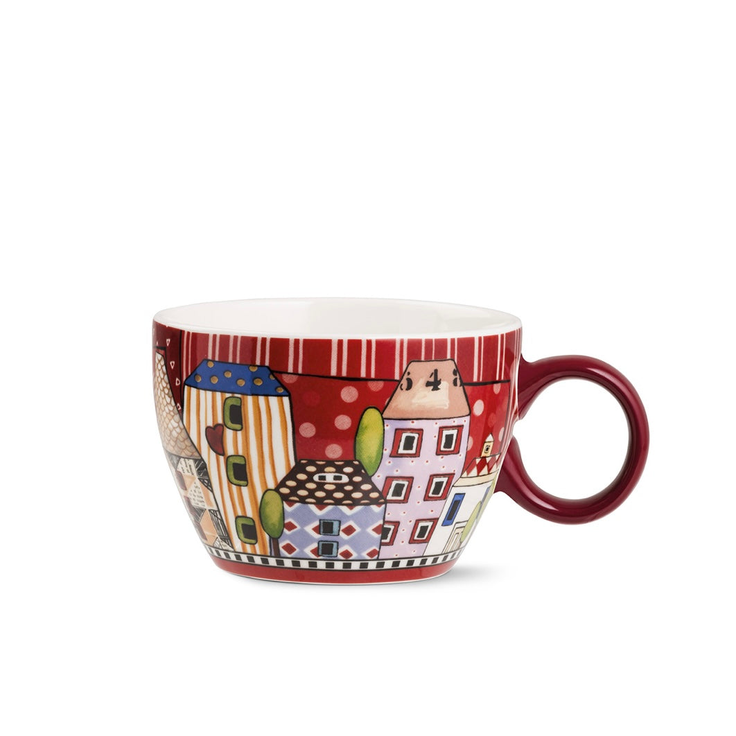 Tazza Colazione Paese Mio Rosso ml. 460