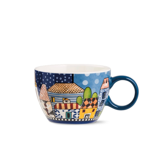 Tazza Colazione Paese Mio Blu ml. 460