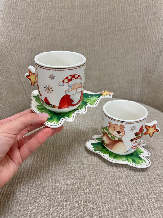Set 2 Tazze con piattino albero Racconti