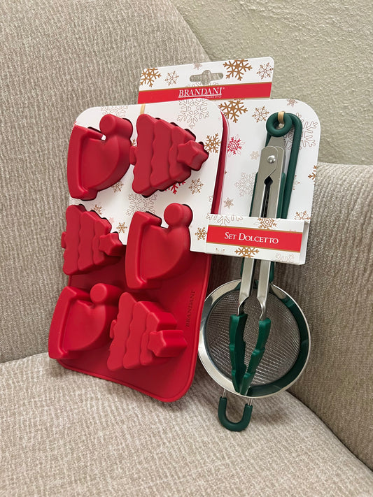 Set Biscotti Natale rosso