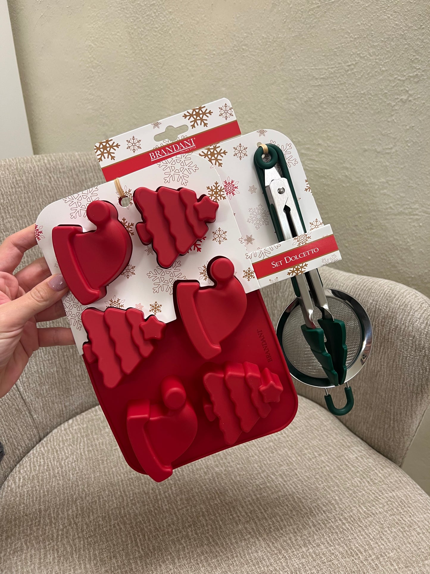 Set Biscotti Natale rosso