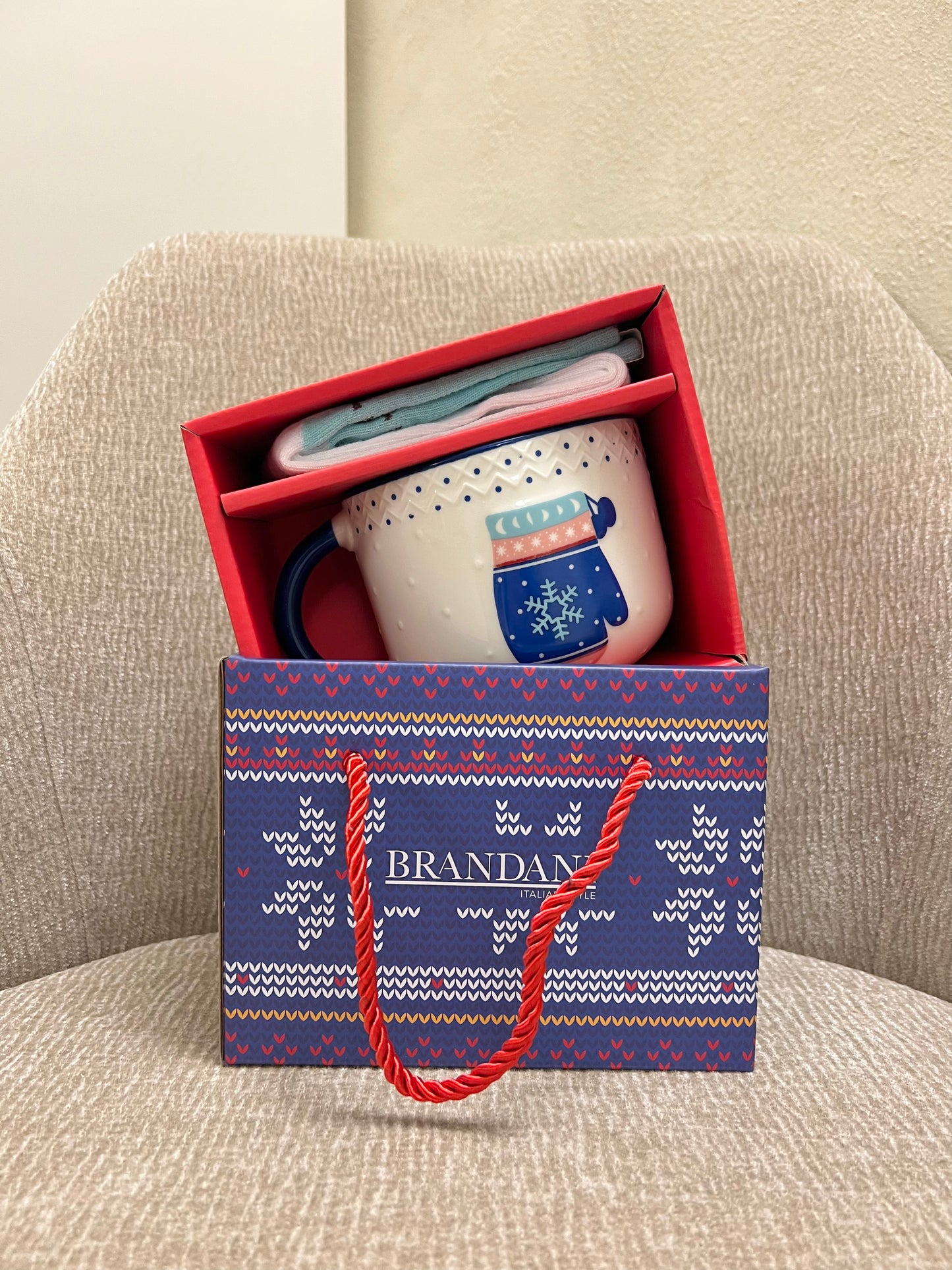 Tazza colazione Guanto con calzini cotone