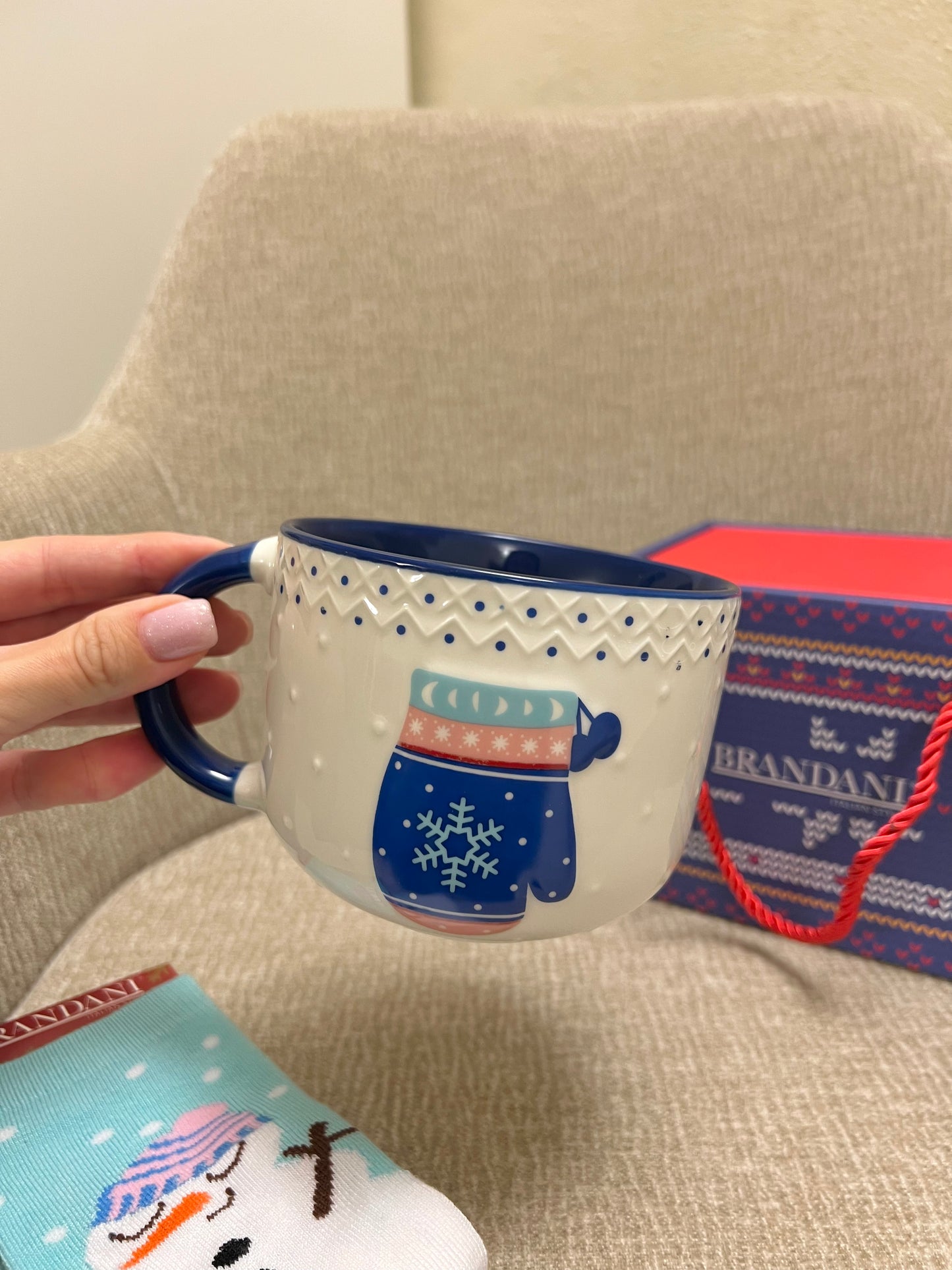 Tazza colazione Guanto con calzini cotone