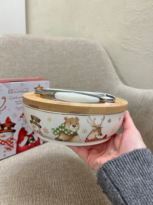 Ciotola Portanoci con Schiaccianoci e supporto bambù Racconti