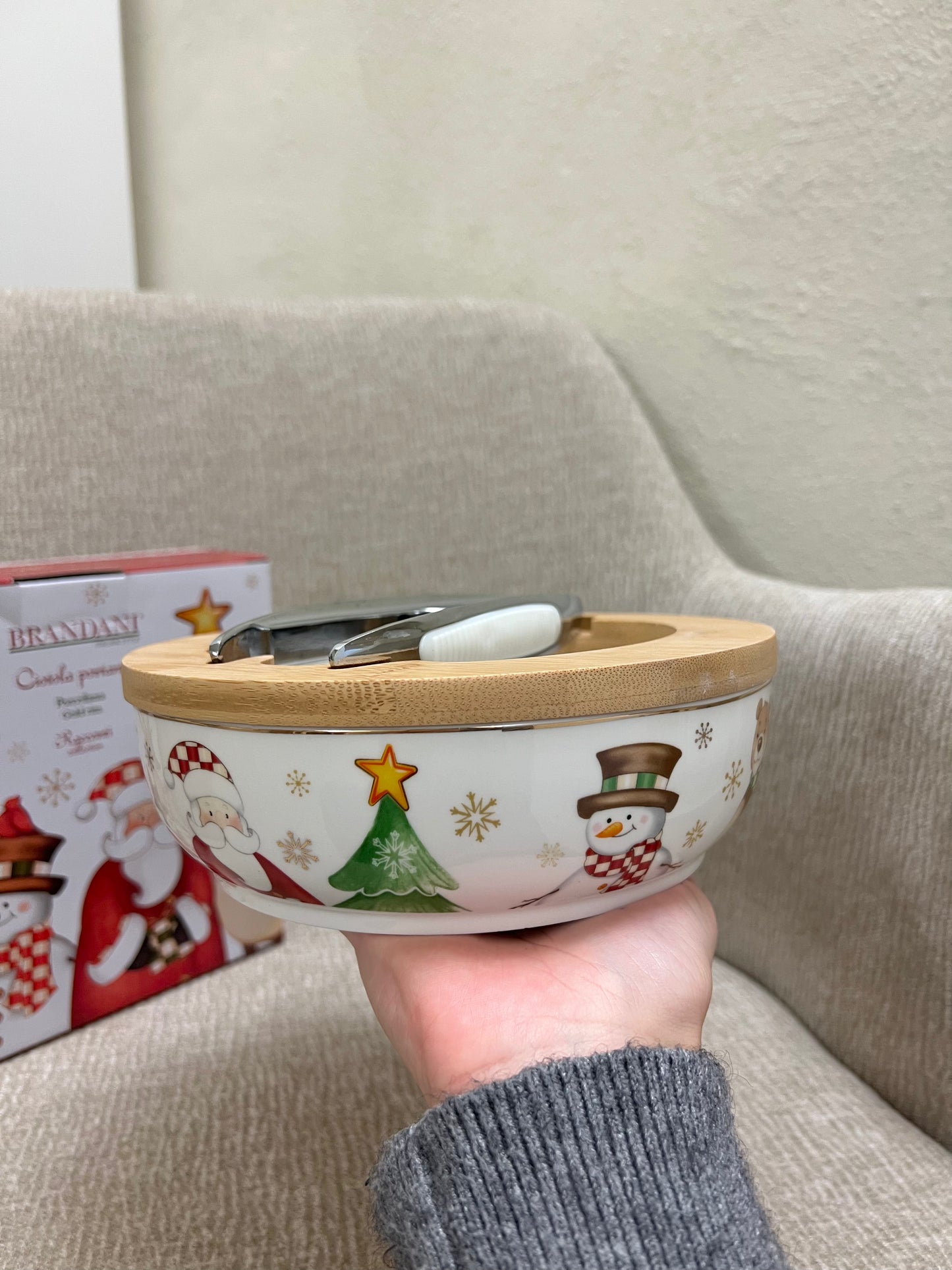 Ciotola Portanoci con Schiaccianoci e supporto bambù Racconti