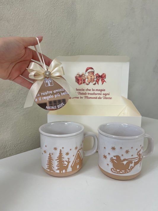 Gift Box Set Tazze Pan di Zenzero con pallina personalizzata