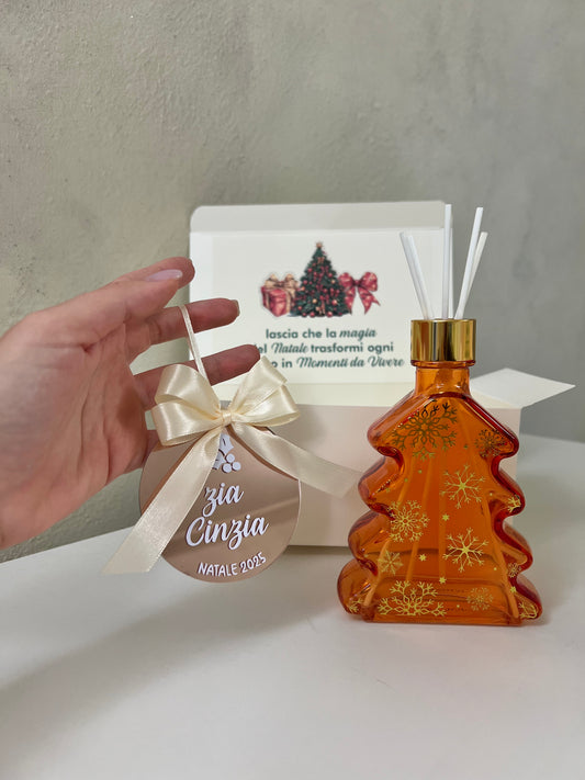 Gift Box Diffusore Alberello oro con pallina personalizzata