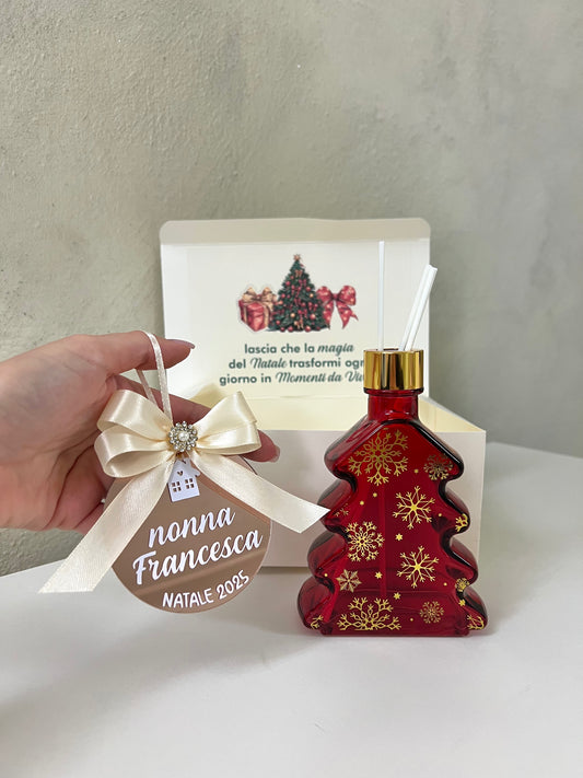 Gift Box Diffusore Alberello rosso con pallina personalizzata
