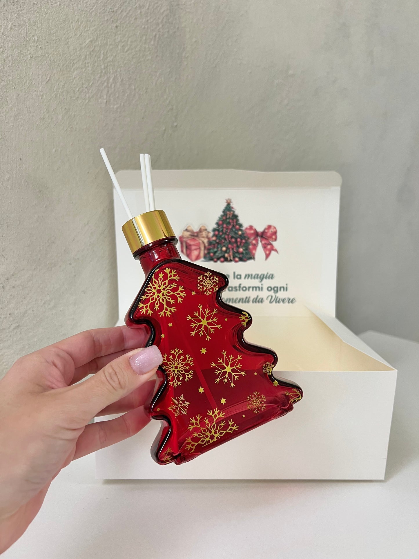 Gift Box Diffusore Alberello rosso con pallina personalizzata