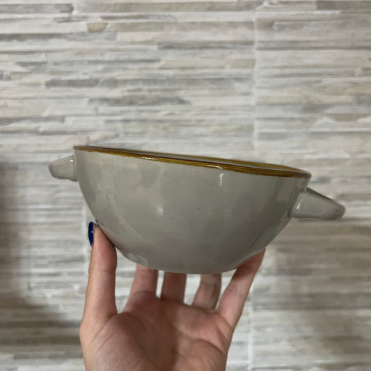 Ciotola zuppa con manici Grigio Perla
