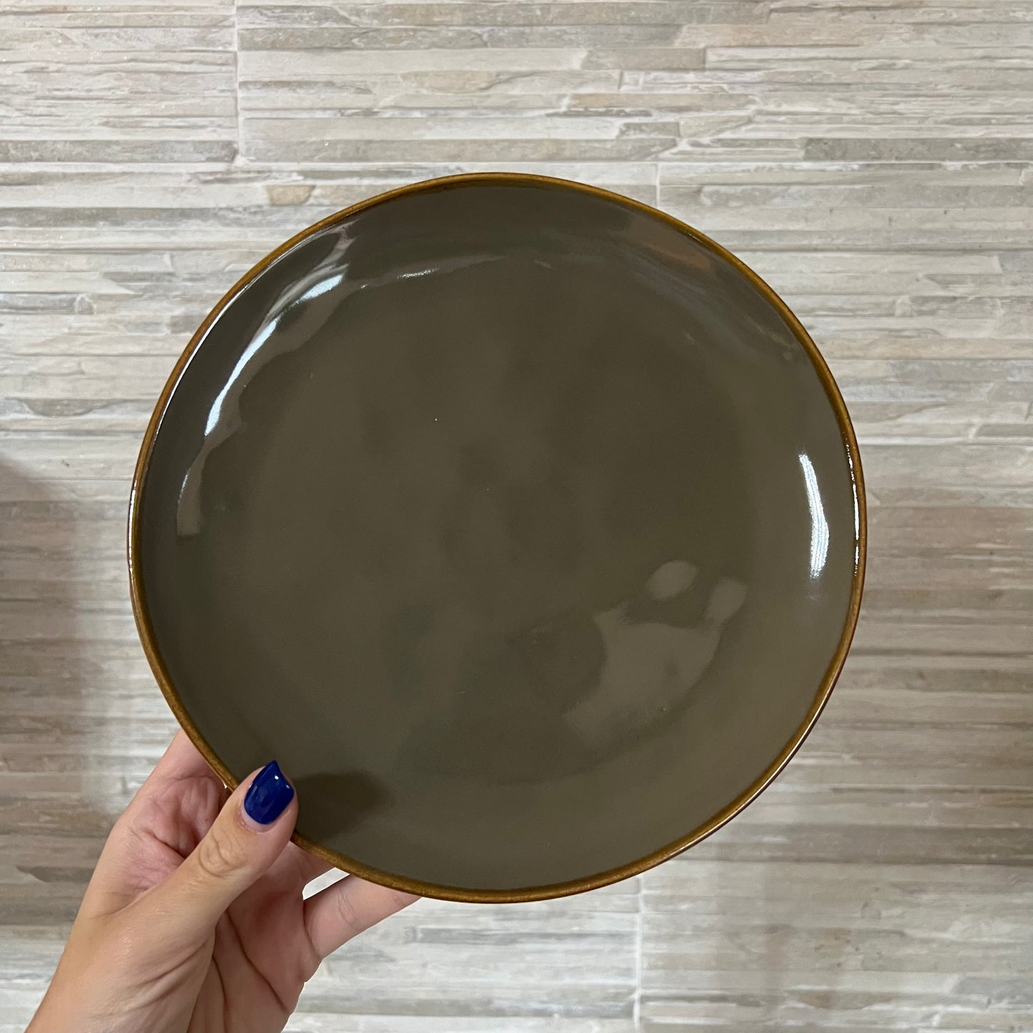 Piatto frutta Grigio Tortora