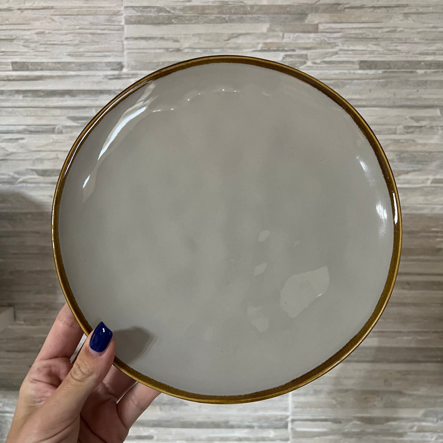 Piatto frutta Grigio Perla