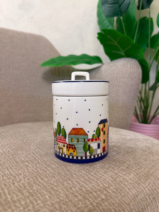 Barattolo Paese Mio Blu Cm9x13,3