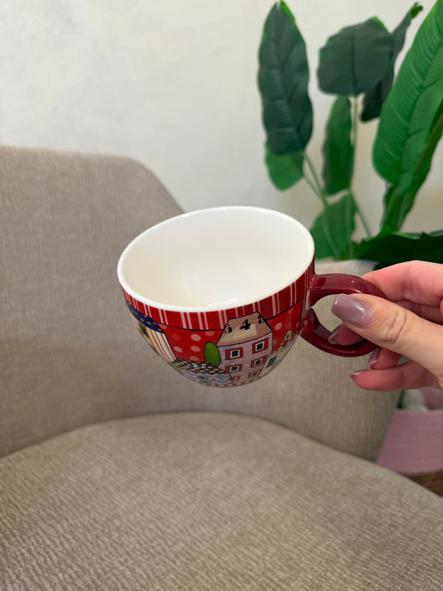 Tazza Colazione Paese Mio Rosso ml. 460