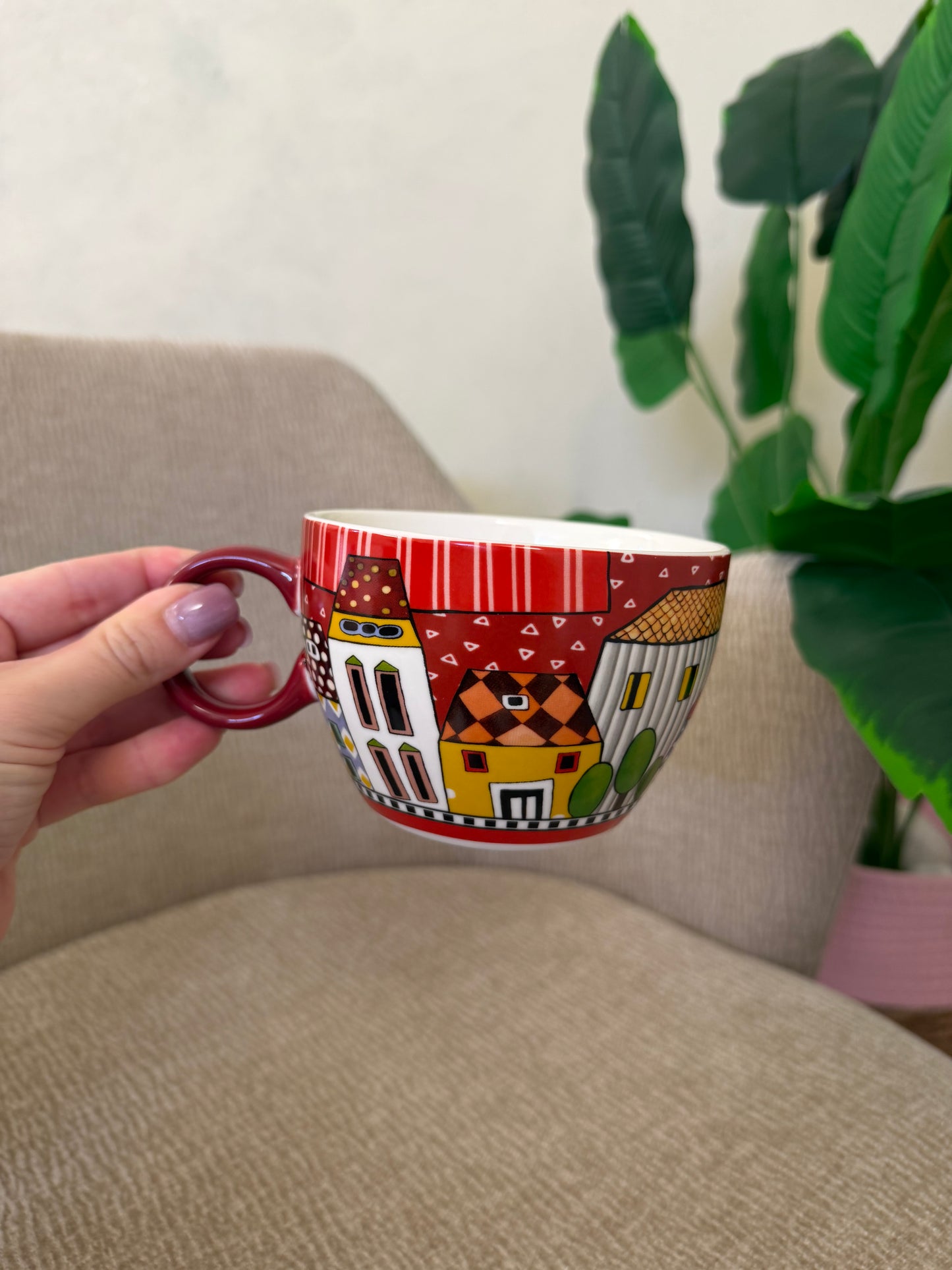 Tazza Colazione Paese Mio Rosso ml. 460