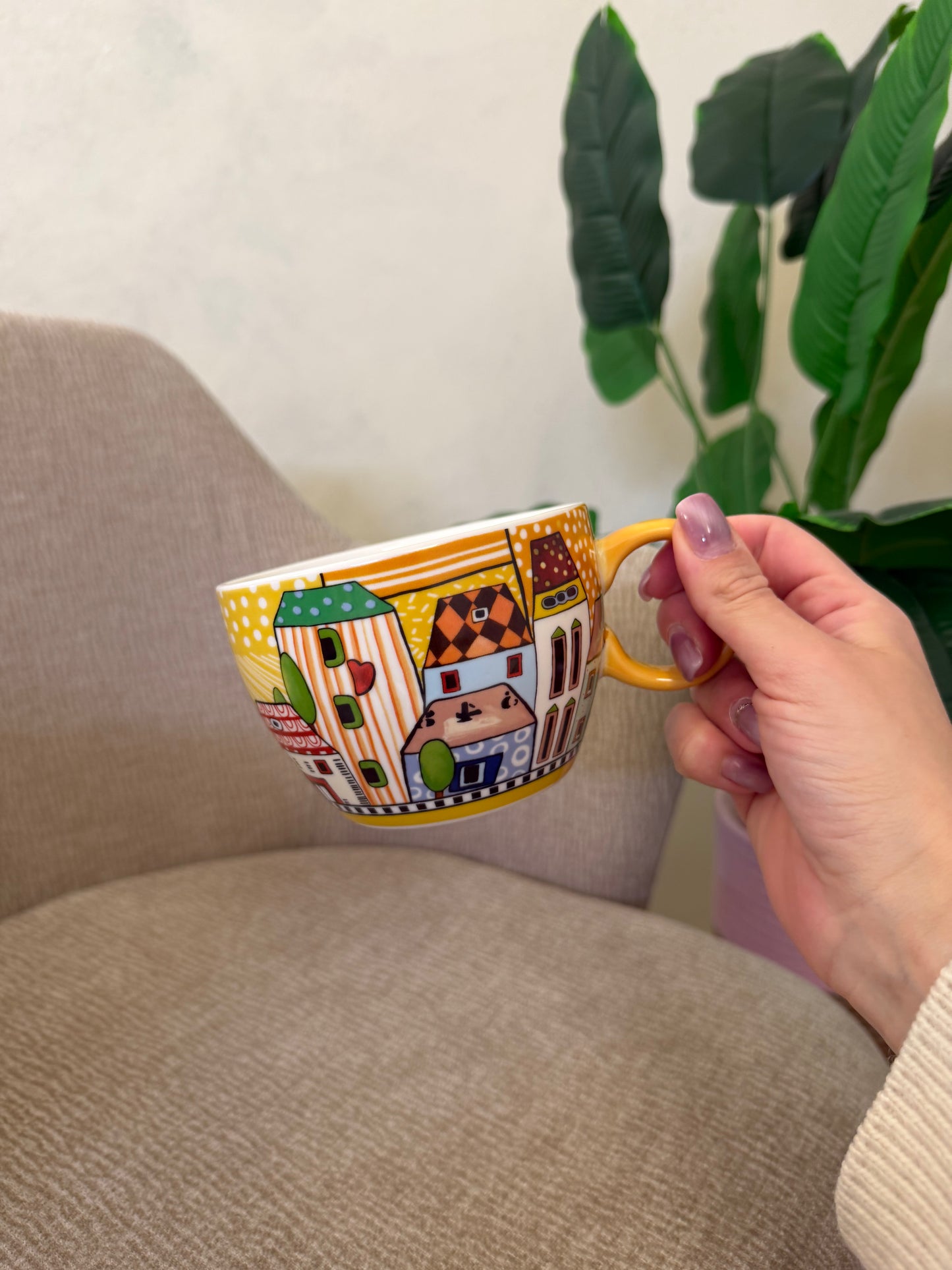 Tazza Colazione Paese Mio Giallo ml. 460