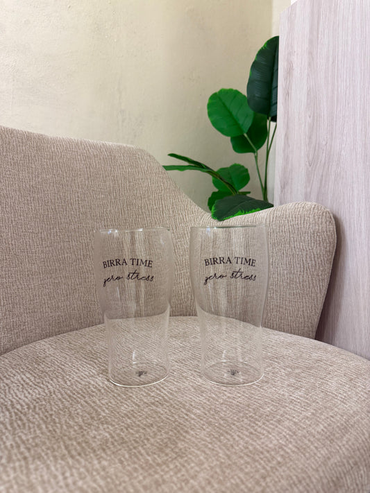 Set 2 Bicchieri Birra "I Garbati" - Vetro, 500 ml