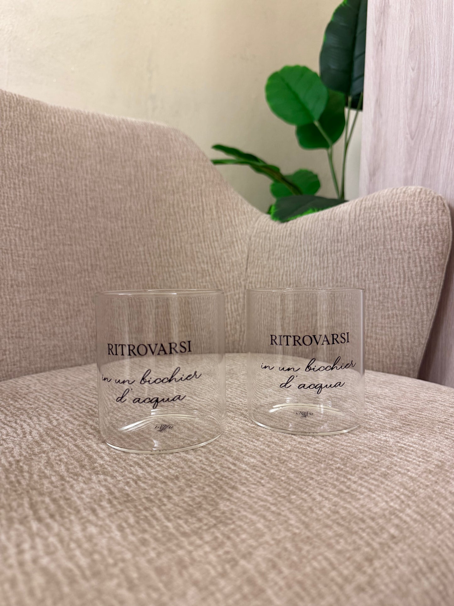 Set 2 Bicchieri Acqua "I Garbati" - Vetro,300 ml