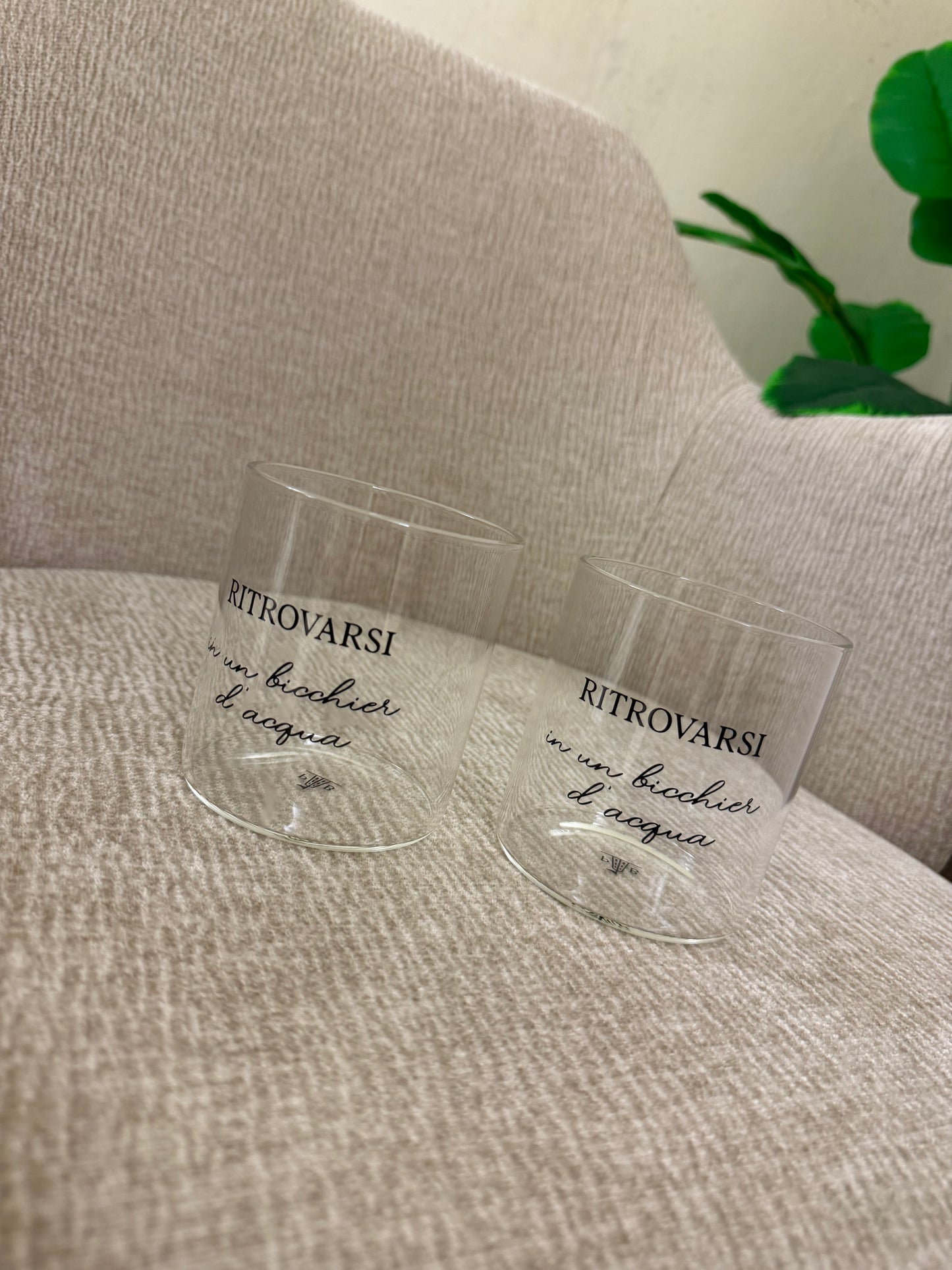 Set 2 Bicchieri Acqua "I Garbati" - Vetro,300 ml