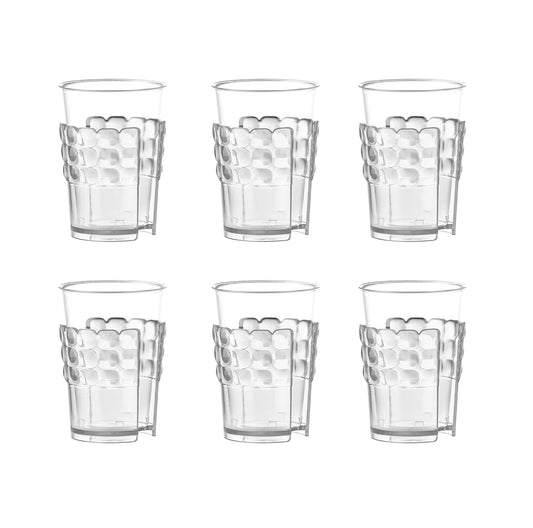 Set 6 Reggibicchieri Trasparenti