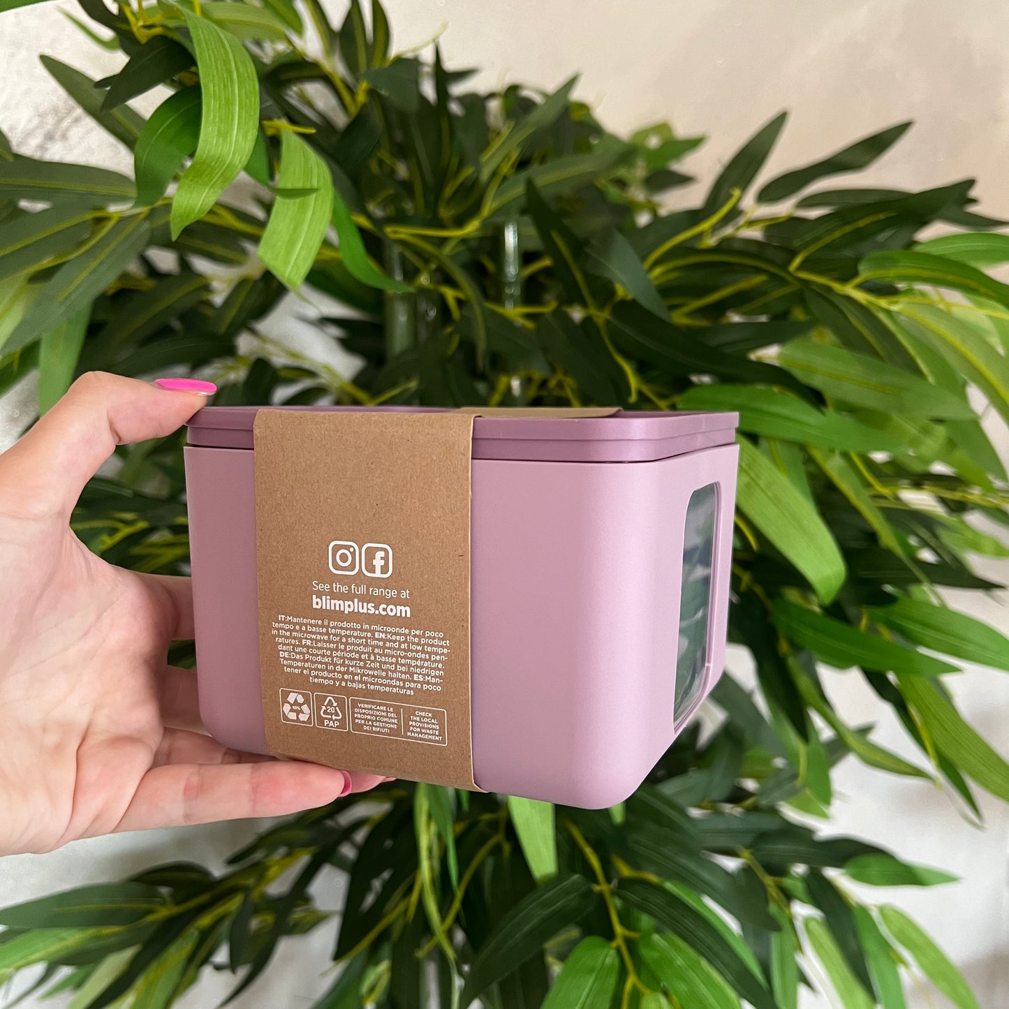 Contenitore Peek Box Quadro S Mauve