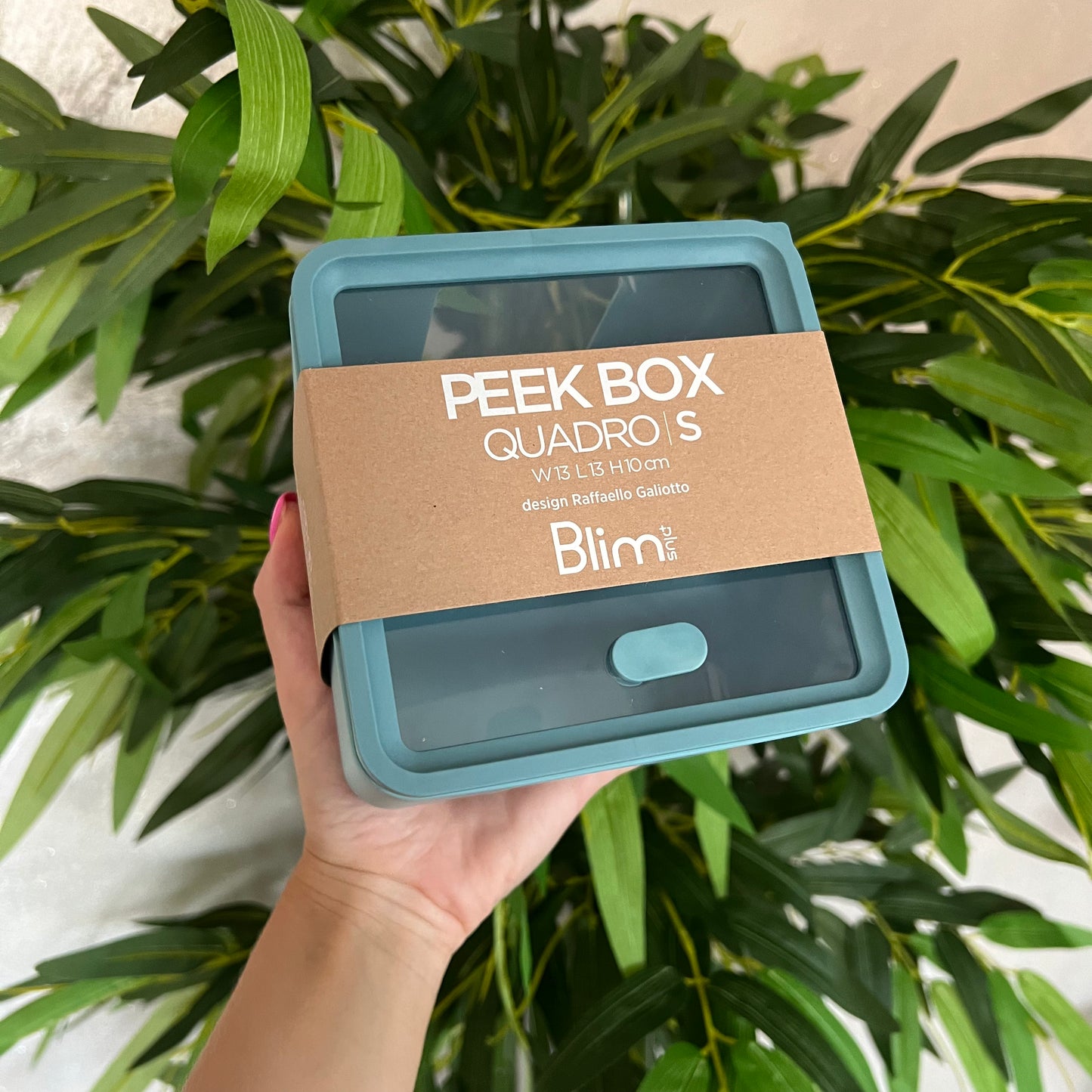 Contenitore Peek Box Quadro S Teal