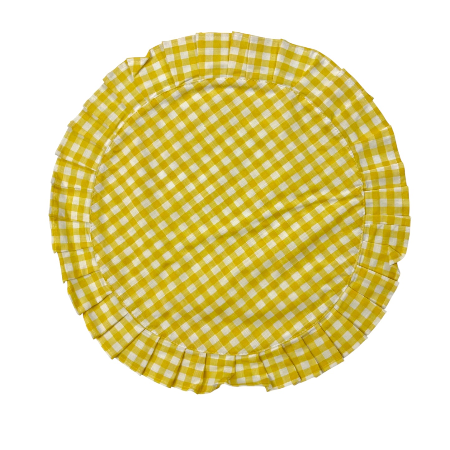 Sottopiatto / Tovaglietta rotonda con bordo plissettato - Ø 44 cm